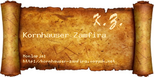 Kornhauser Zamfira névjegykártya